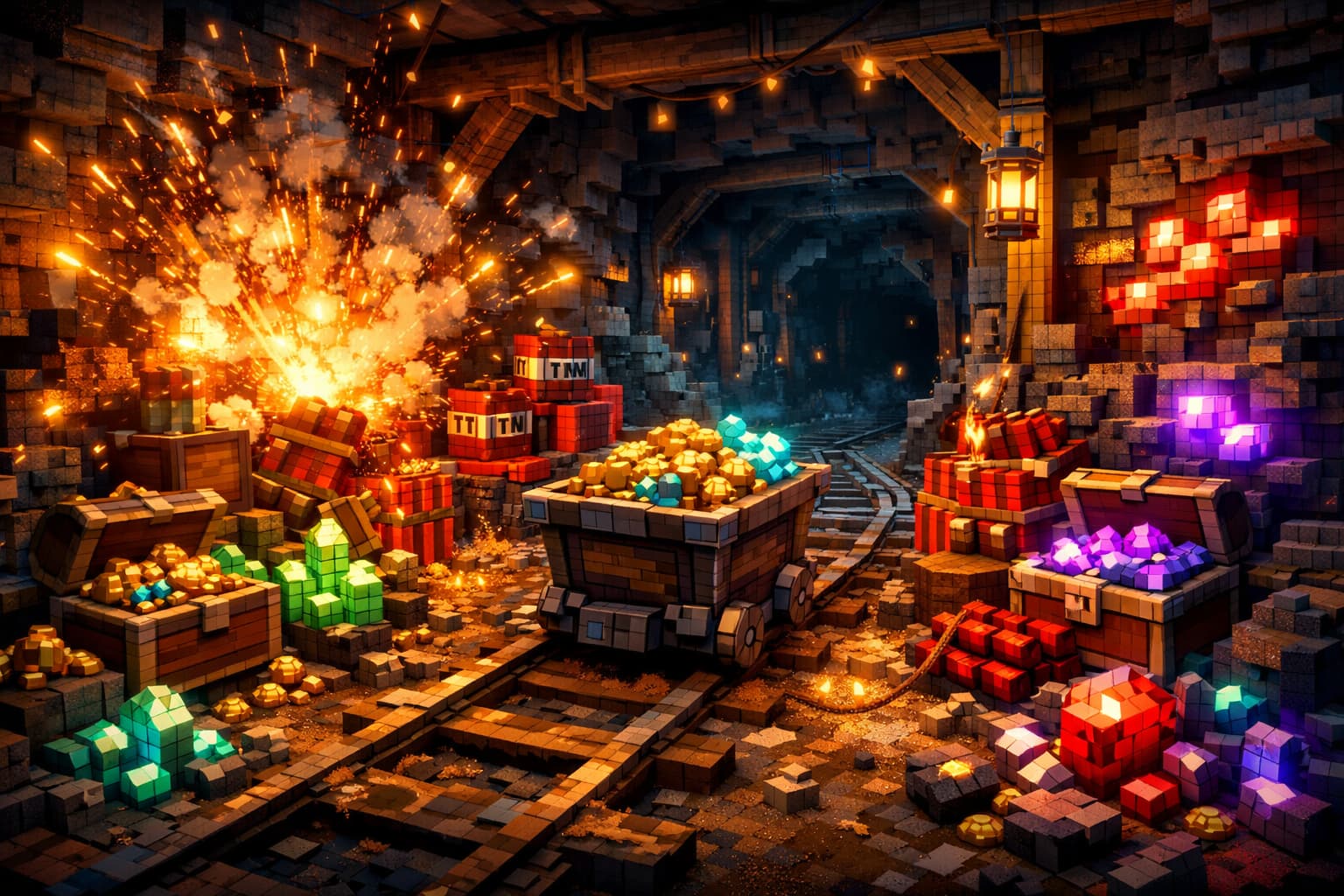 �������� ������ Minedrop � �������, TNT � ���������