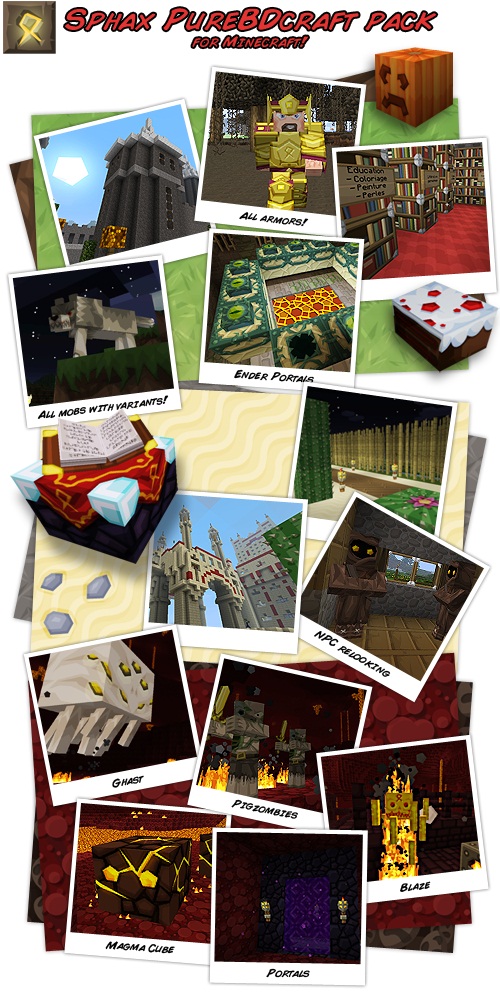 Sphax PureBDCraft [512x] ���������� �������� 1.10.2, 1.10, 1.9.4, 1.9,1.8.�, 1.7.10, 1.6.4 � 1.5.2